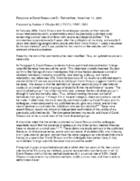 Response to David Strauss and Dr. Richard Katz, November 14, 2005