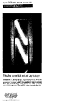 “Plioplys to exhibit art at Lightology”, Beverly Review, Chicago, IL, December 4, 2002